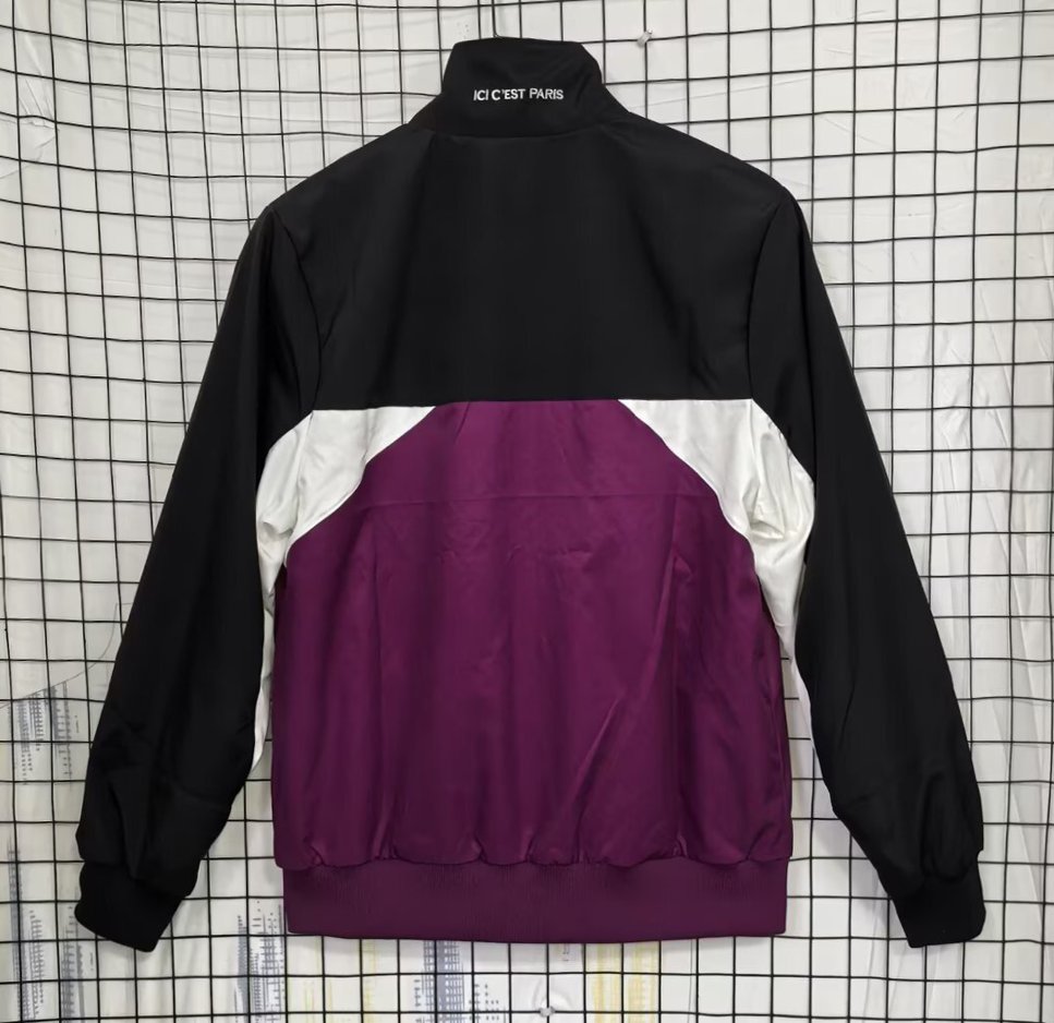 25/26 PSG Black/Purple Full Zipper Windbreaker