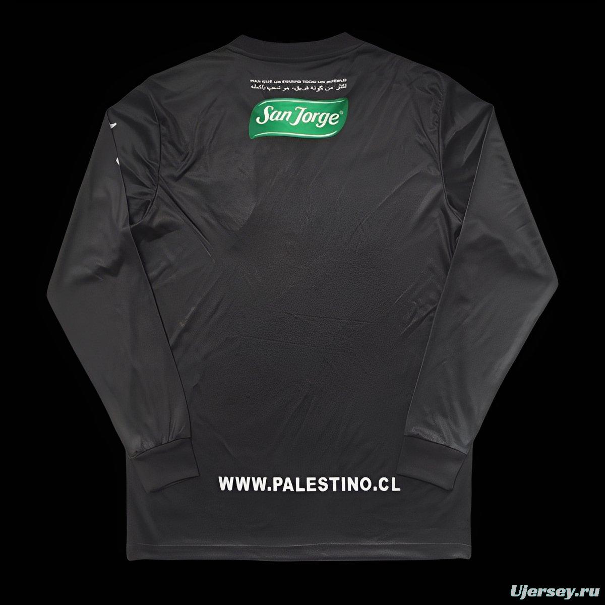 Retro 22/23 Palestino CD Black Long Sleeve Jersey