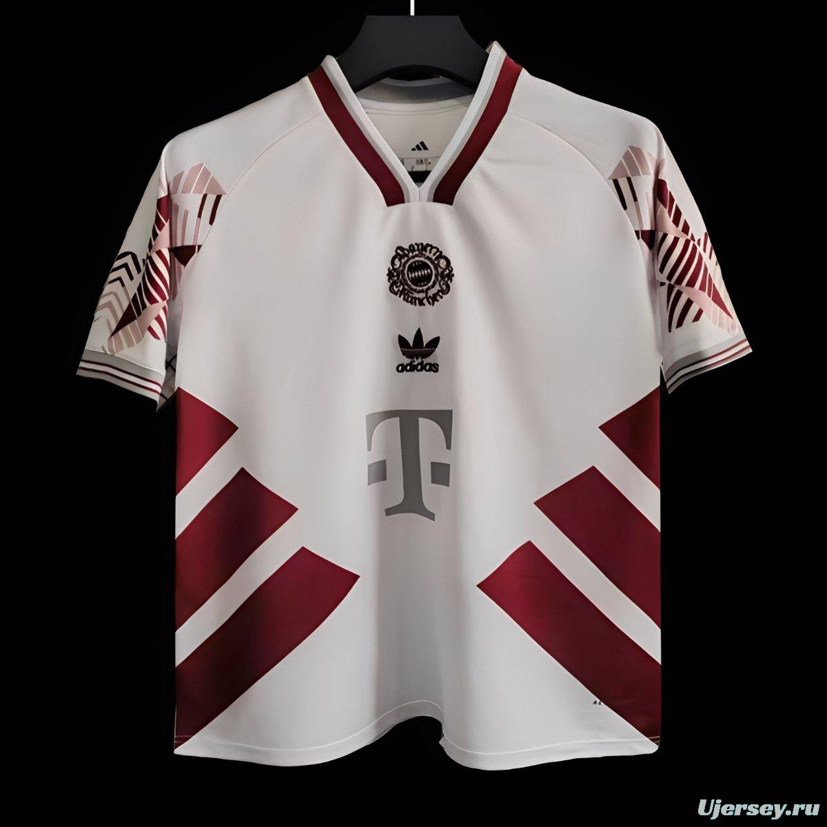 25/26 Bayern Munich White/Wine Special Jersey