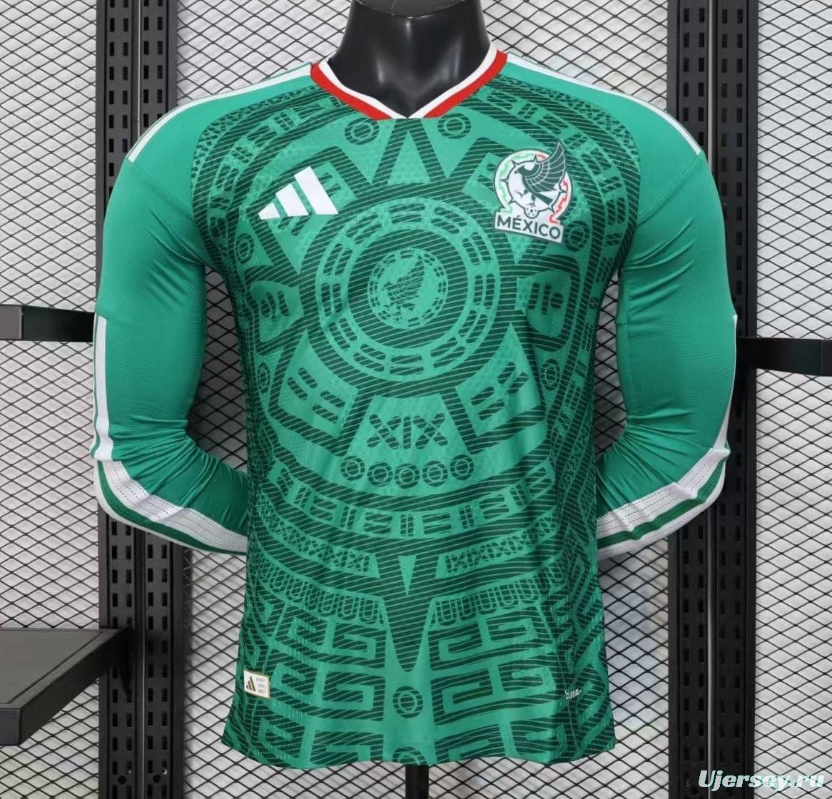 Player Version 2026 Mexico Home Long Sleeve Jersey