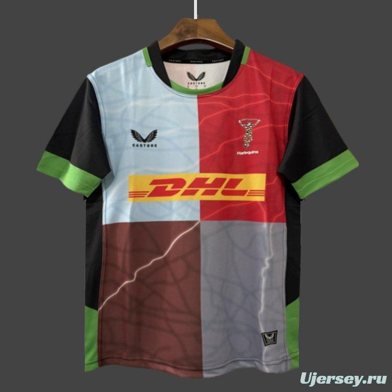 25/26 Harlequins Multicolor with Quartered Harlequin Pattern Jersey