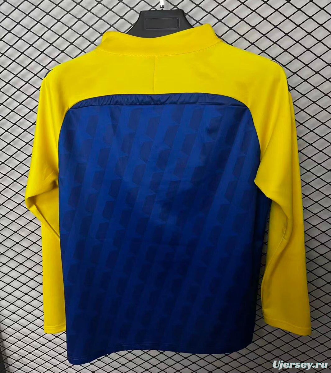 25/26 Las Palmas Half Zipper Yellow/Blue Jacket