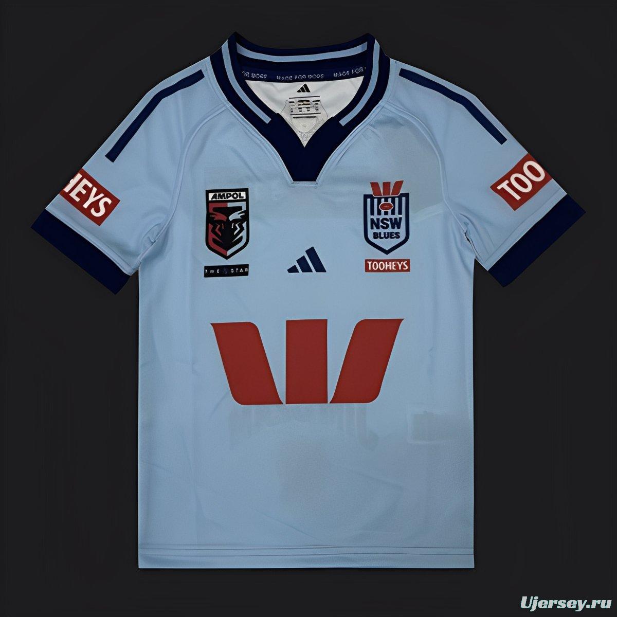 2026 Kids  NSW Blues Sky Blue with Navy Trim Jersey