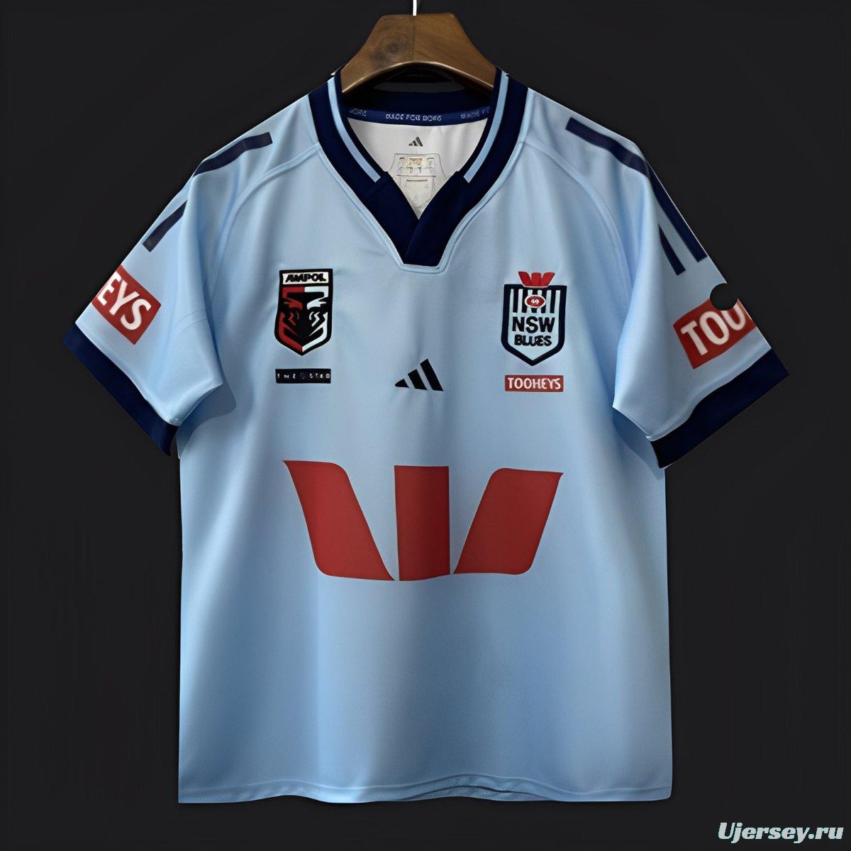 2026 NSW Blues Sky Blue with Navy Trim  Jersey