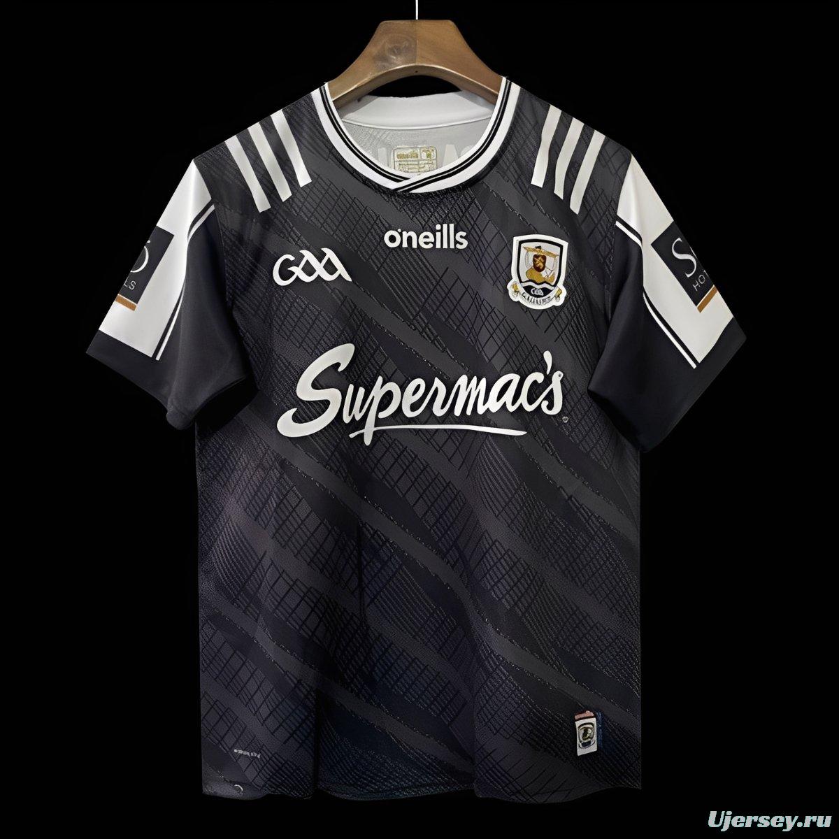 25/26 Galway GAA Black with Diagonal Stripes Jersey