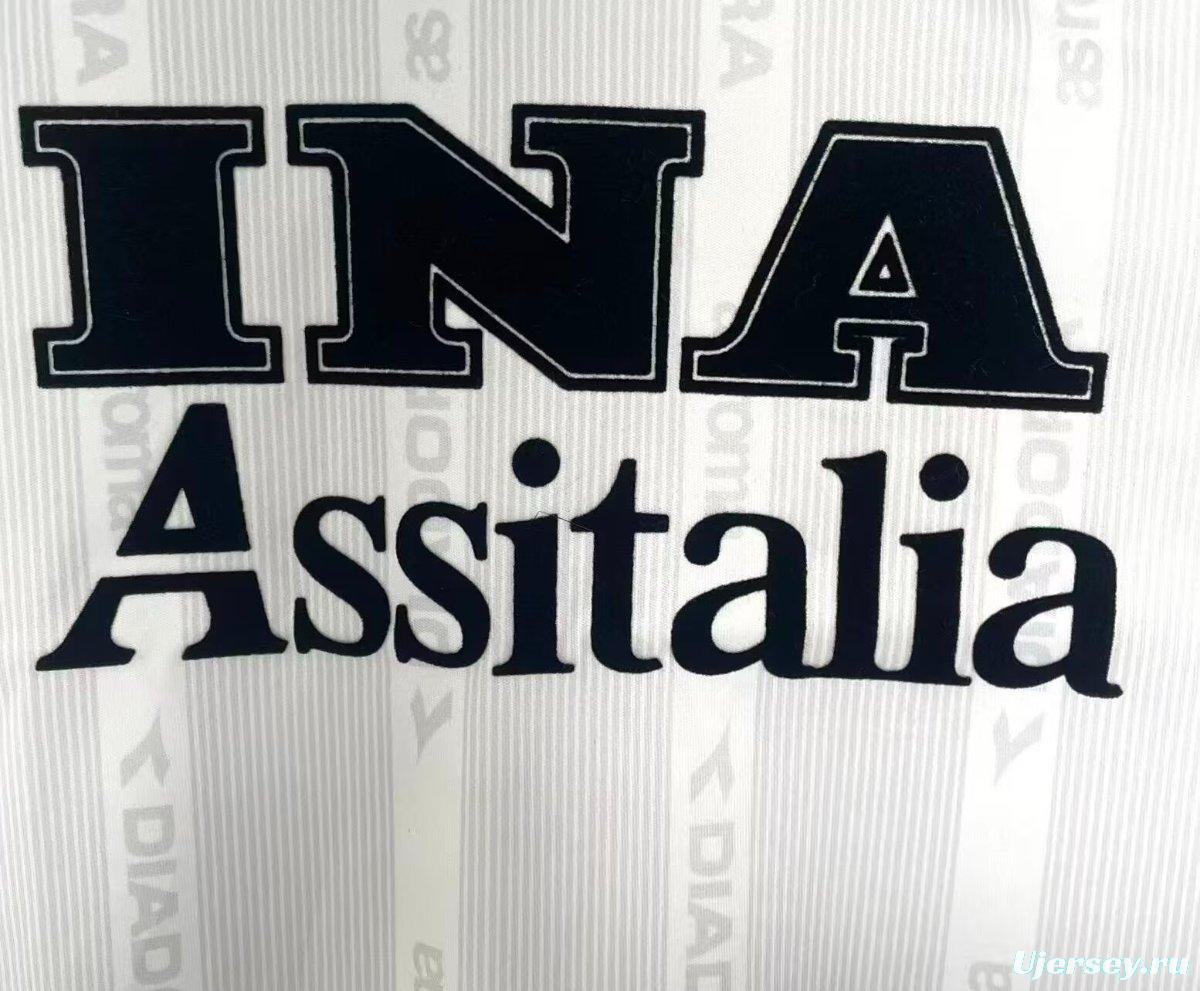 Retro 98/99 Roma Away White Long Sleeve Jersey