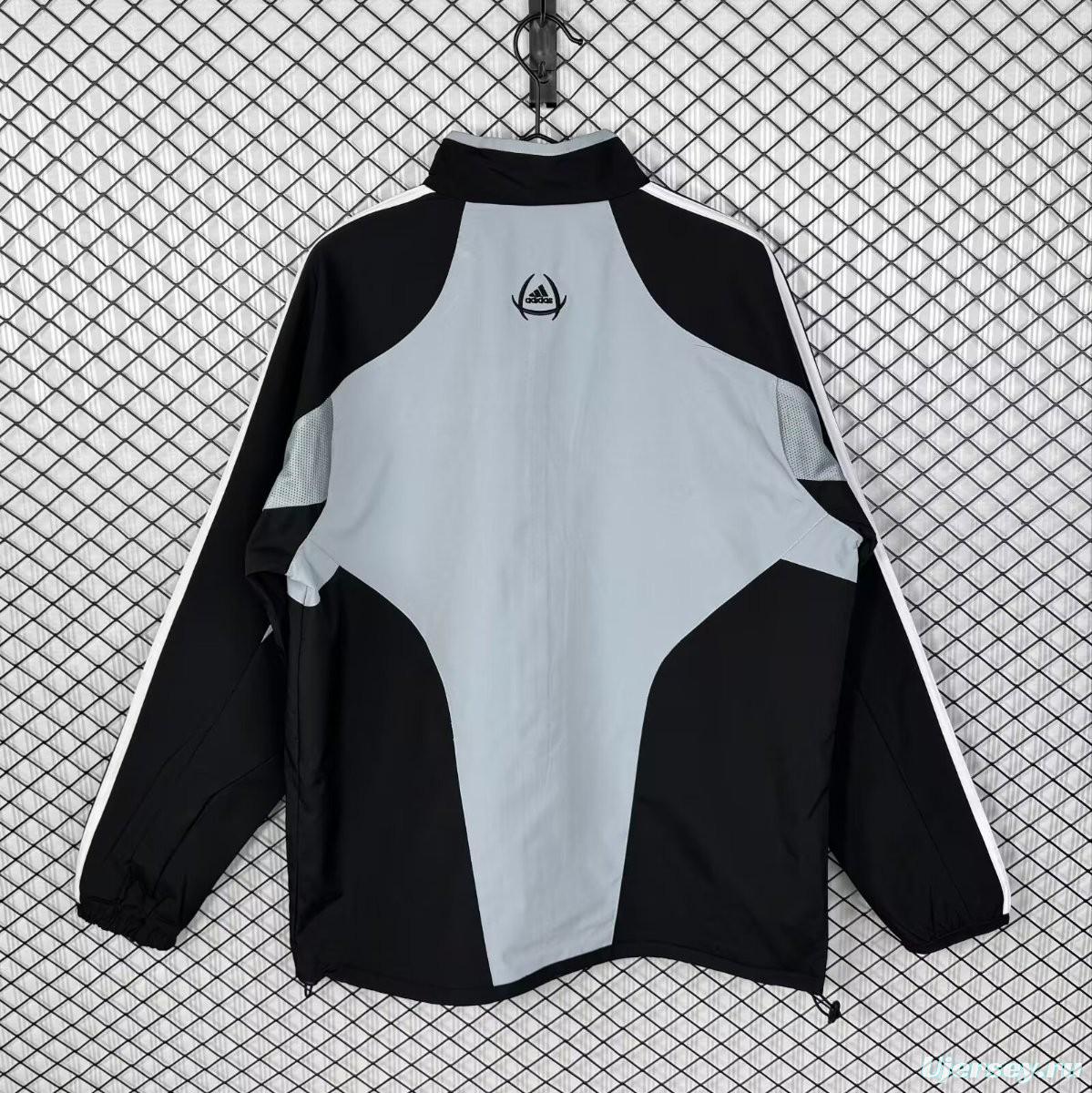 Retro 04/05 Real Madrid Black/Grey Windbreaker