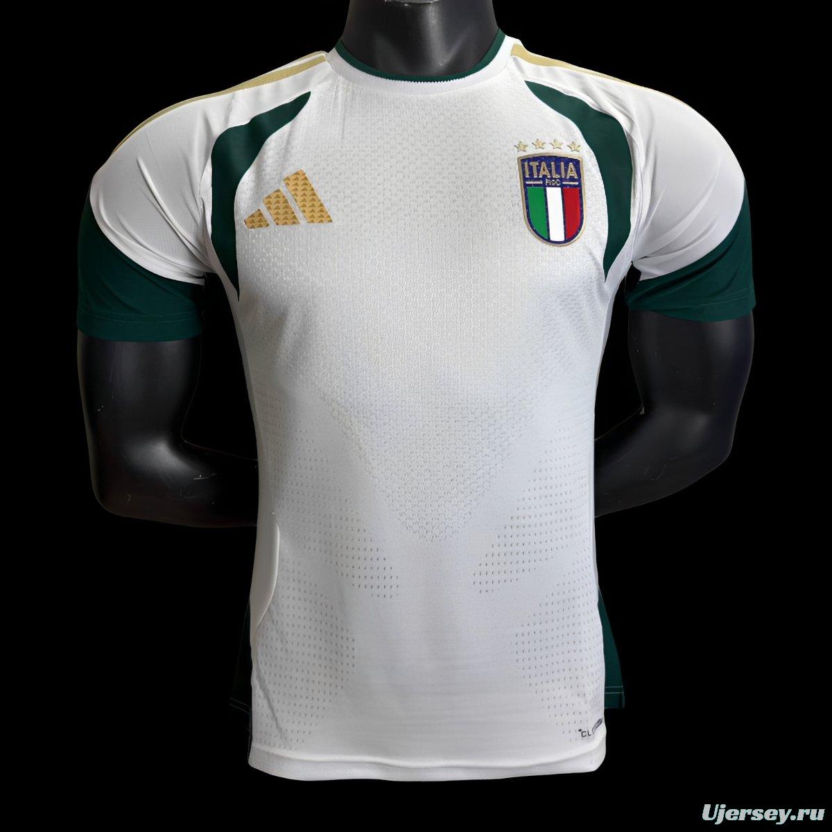 Player Version 2026 Italy White Training Pre-Match Jersey