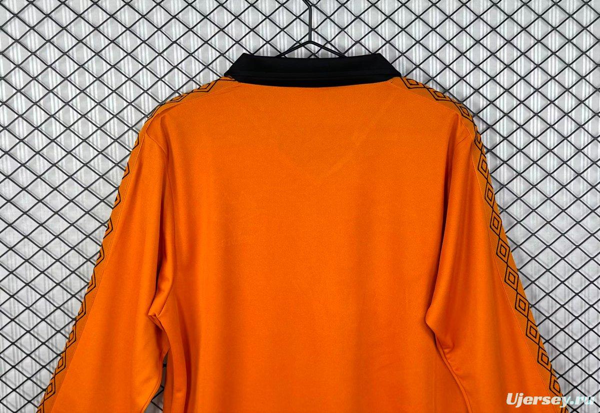 Retro 80/81 Wolverhampton Wanderers Home Long Sleeve Jersey