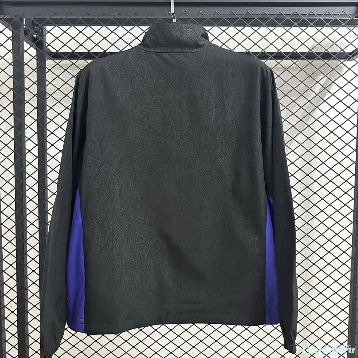 25/26 Barcelona Black/Blue Kobe Full Zipper Windbreaker
