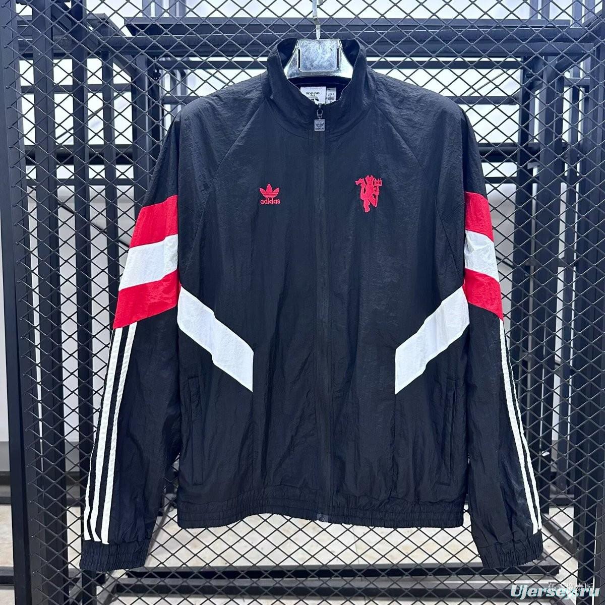 25/26 Manchester United Navy Full Zipper Windbreaker