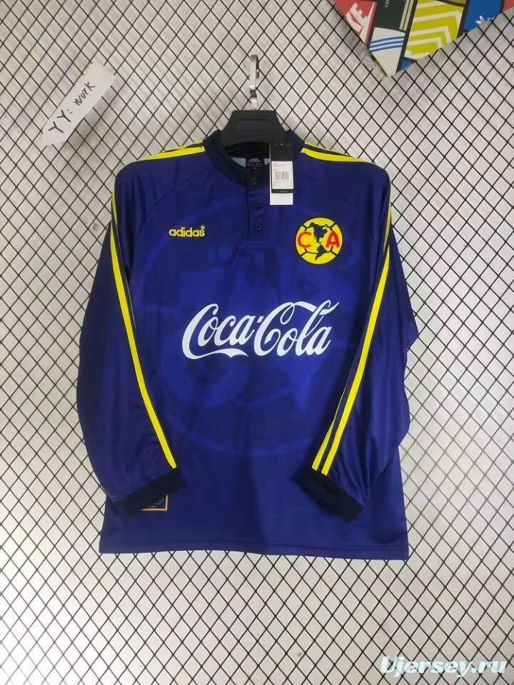 Retro 97/98 Club America Away Blue Long Sleeve Jersey