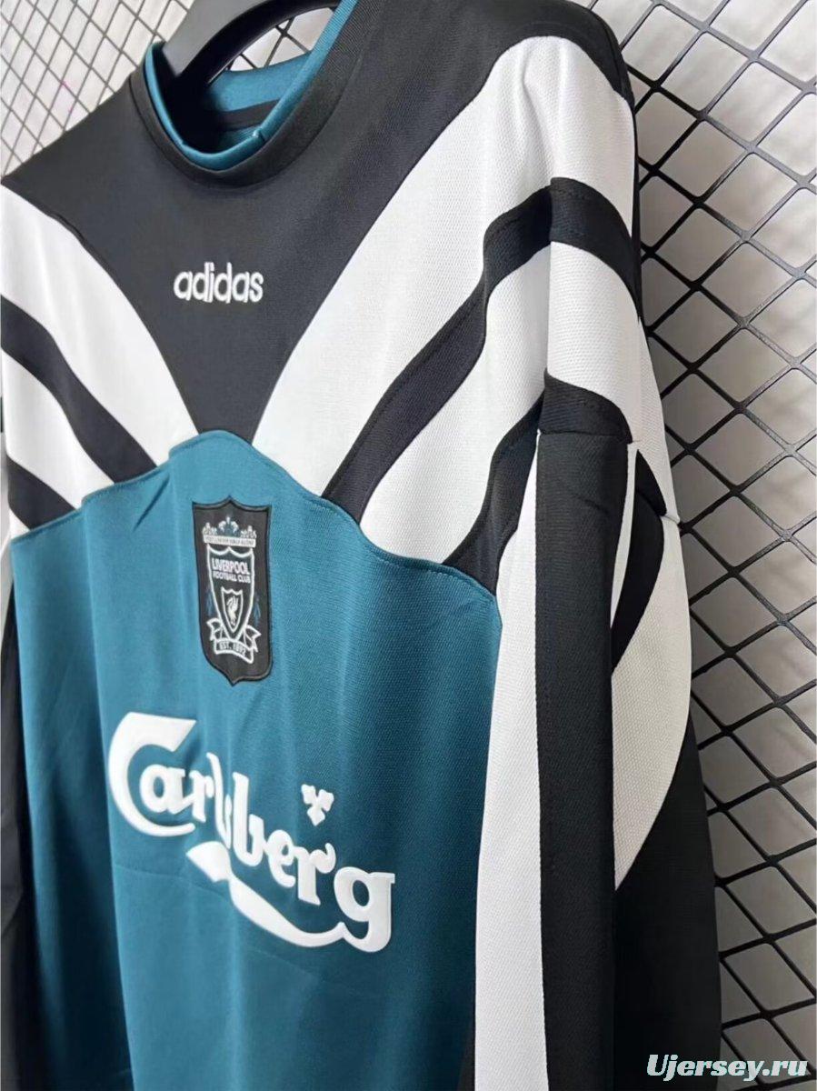 Retro 95/96 Liverpool Green Hoodie