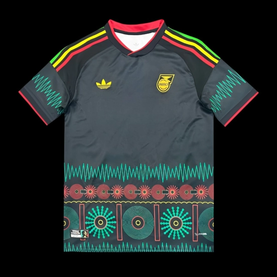 2026 Adidas Jamaica x Bob Marley Black Away Jersey