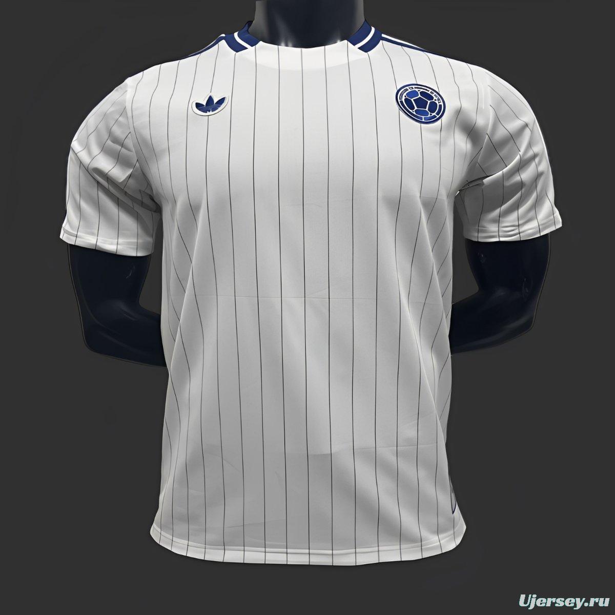 2026 Colombia Adidas Terrace Icons White Jersey