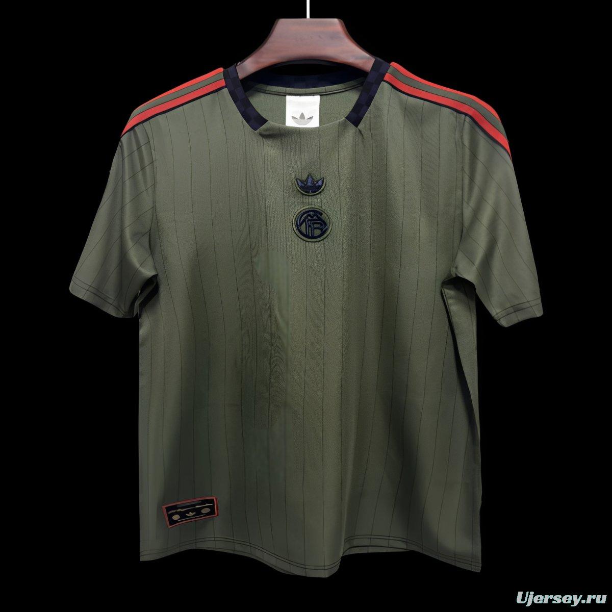 25/26 Flamengo Adidas Terrace Icons Olive Green Jersey