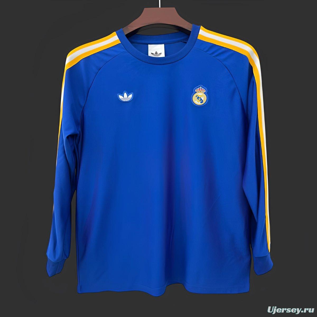 25/26 Real Madrid Originals Blue Crew Long Sleeve Sweat