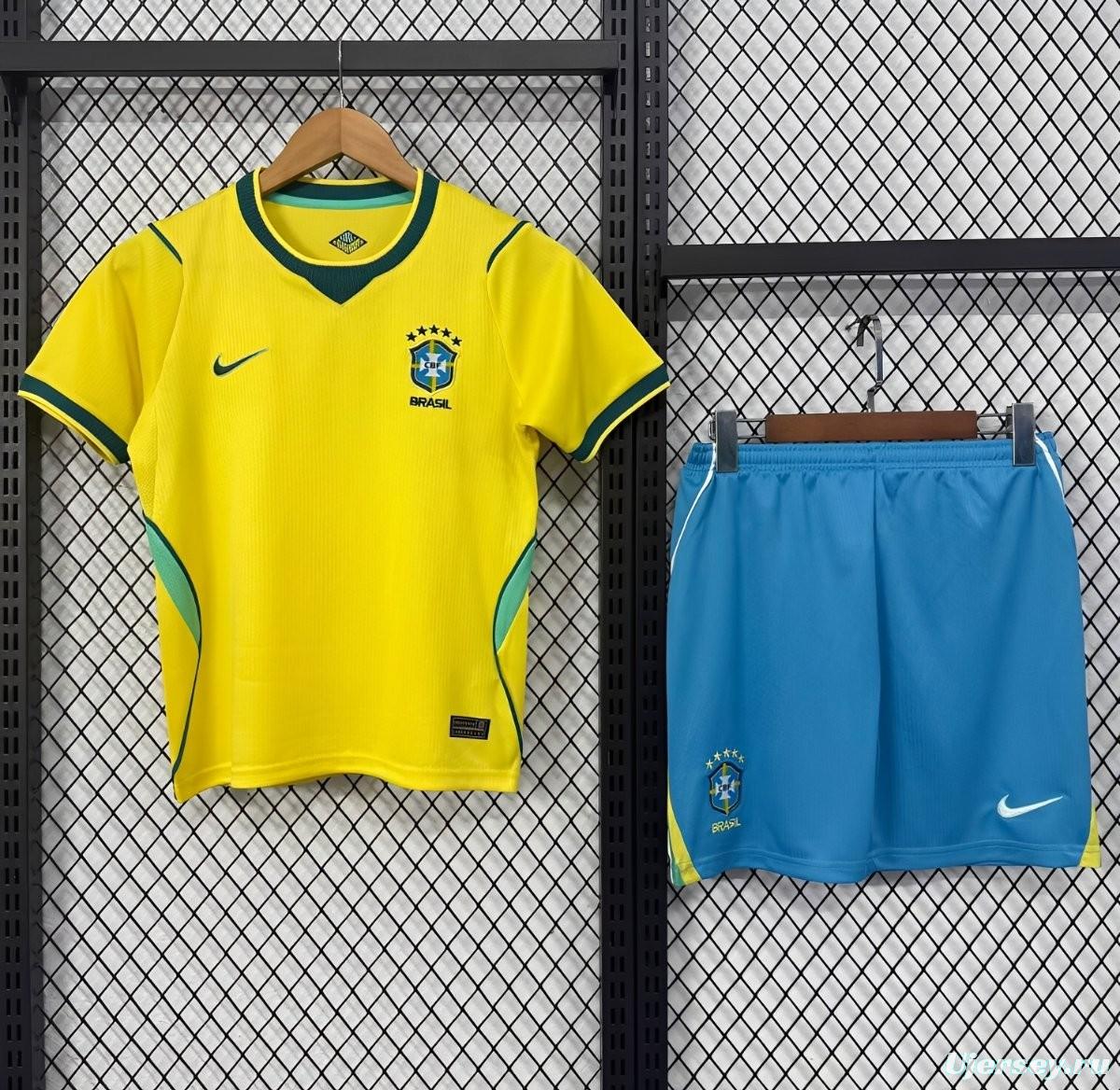 2026 Kids Brazil Home World Cup Jersey