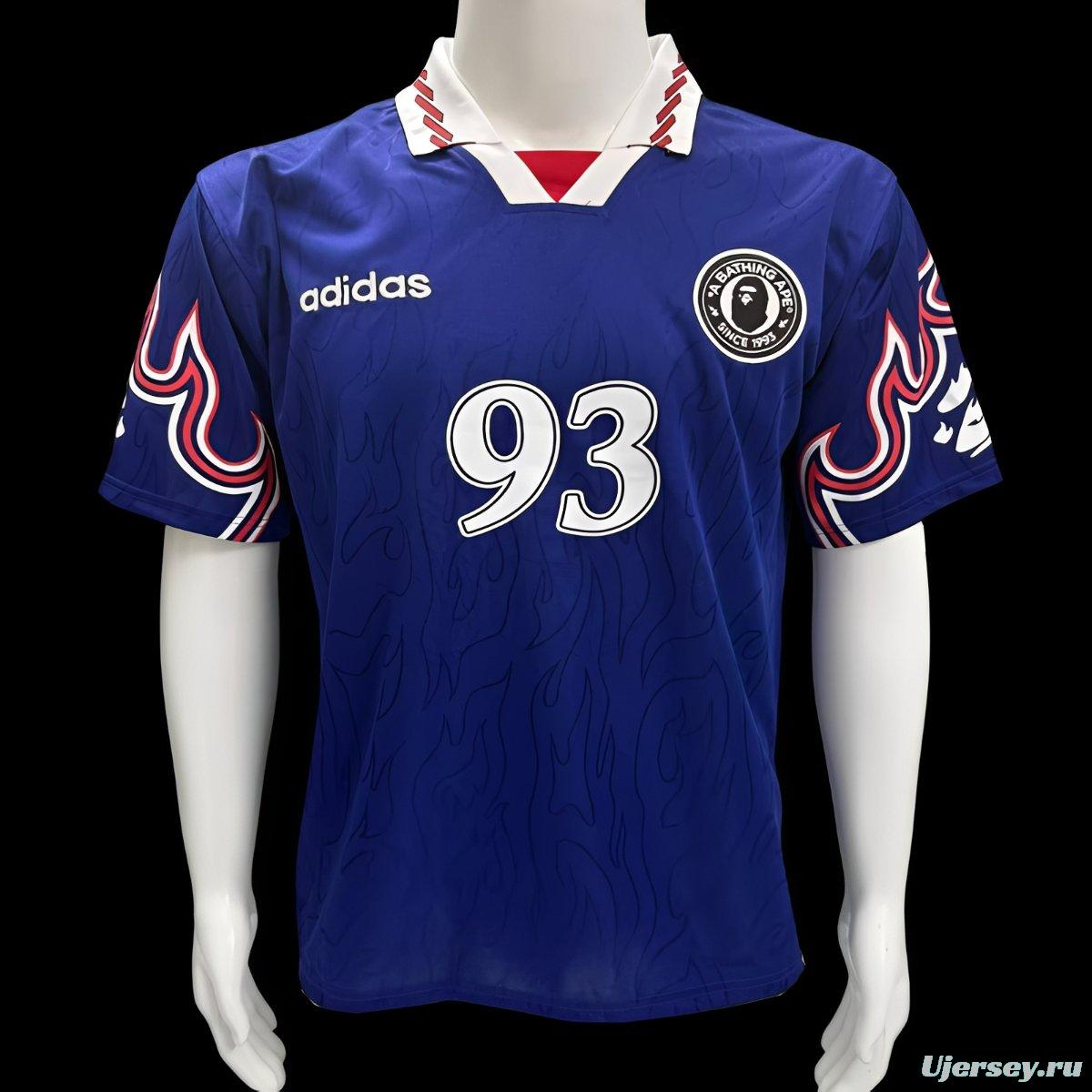 2026 A BATHING APE BAPE X Adidas Flame BLue Jersey