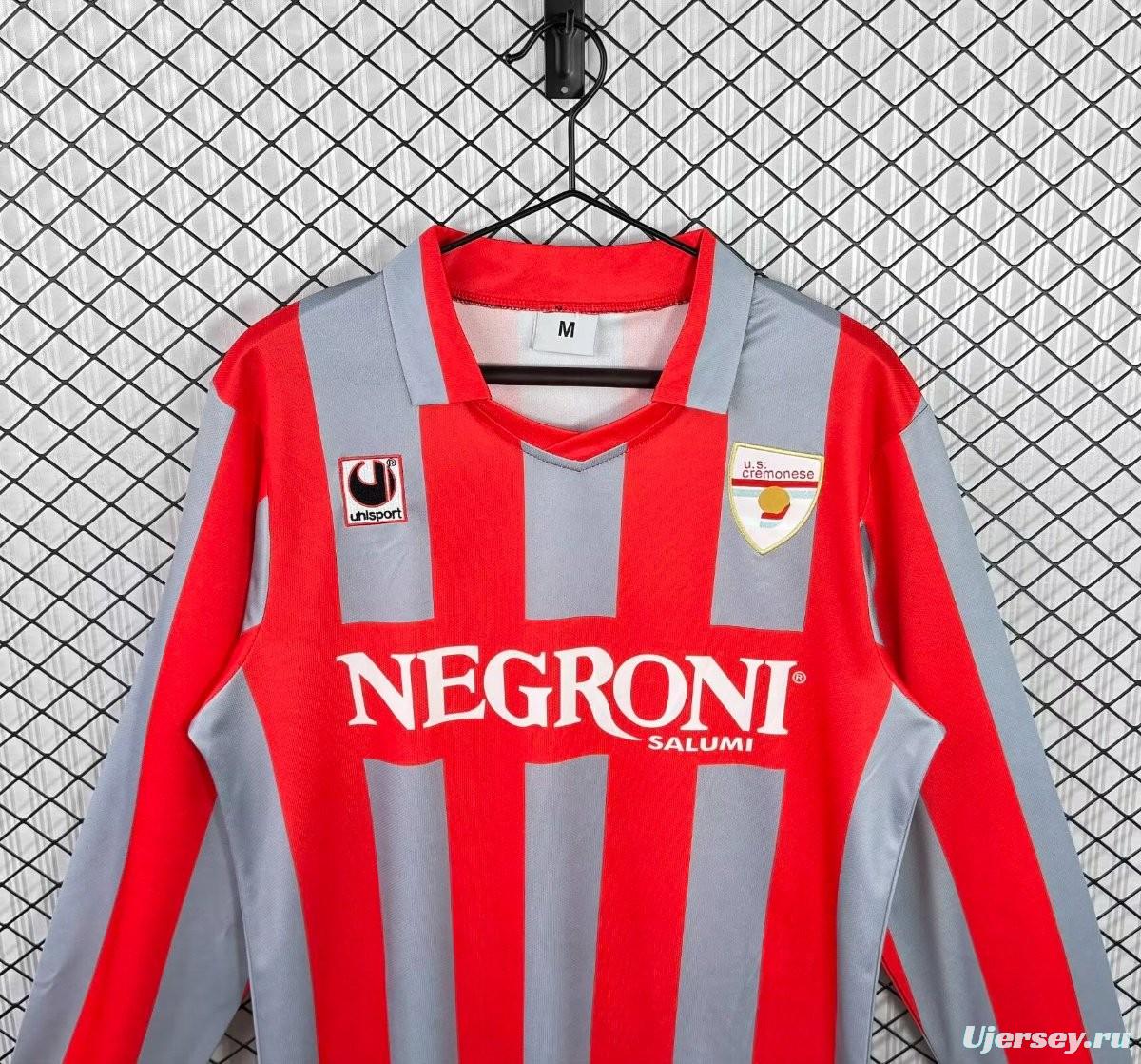 Retro 1995/96 US Cremonese Home Long Sleeve Jersey