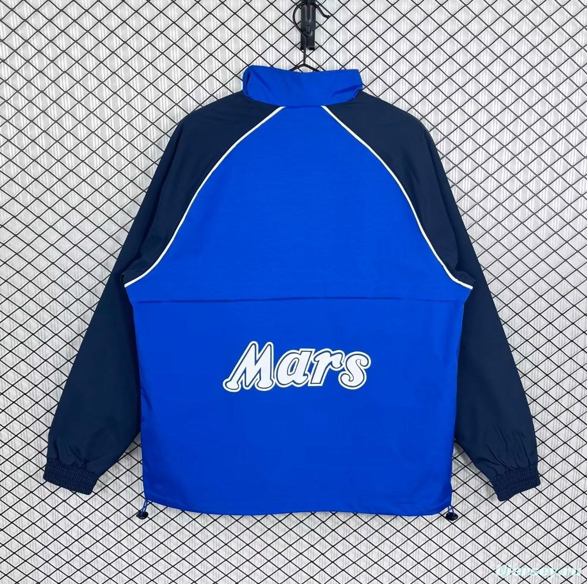 Retro 89/90 Napoli Blue/Black Full Zipper Windbreaker