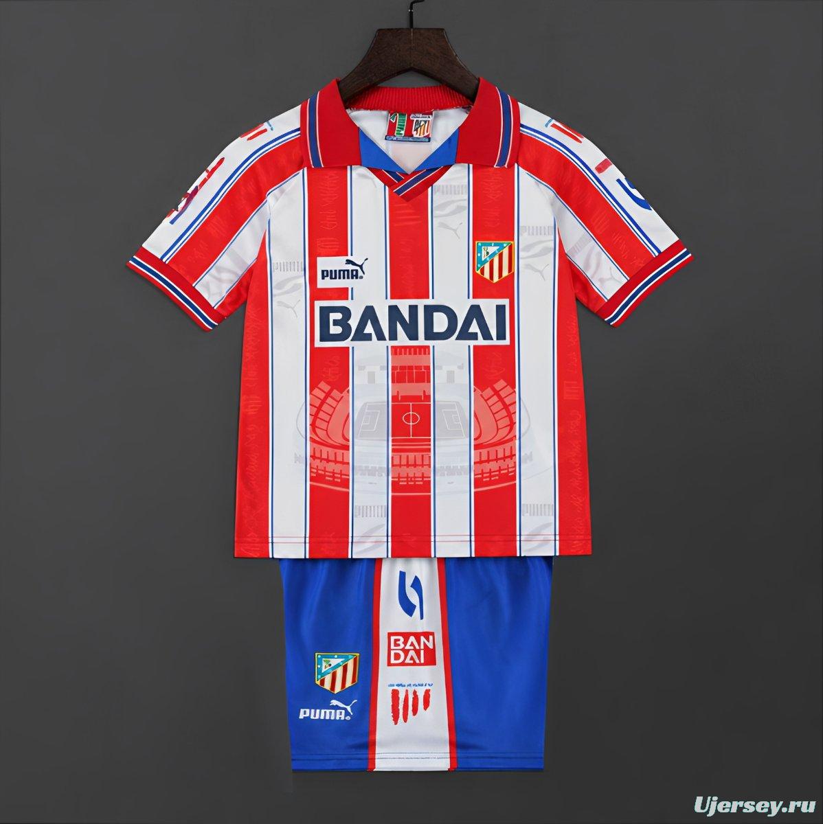 Retro 96/97 Kids Atletico Madrid Home Jersey