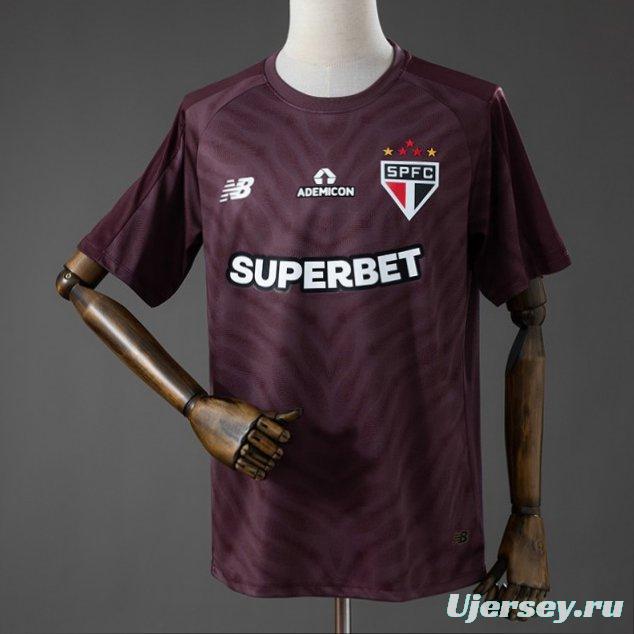 26/27 Sao Paulo Goalkeeper Jersey - Deep Burgundy