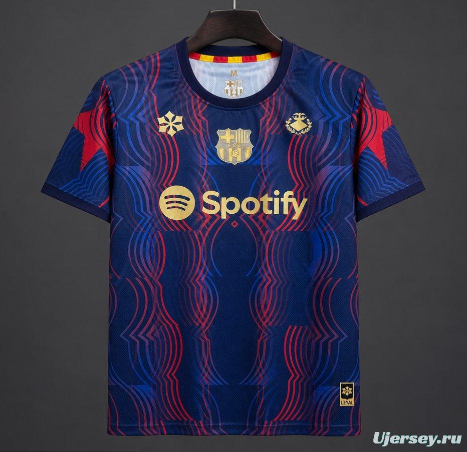 26/27 Barcelona Pre-Match Dark Blue/Red/Gold Jersey