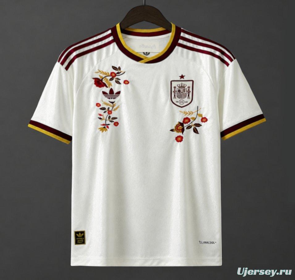 2026 Spain World Cup "Floral Edition" Off White Special Jersey