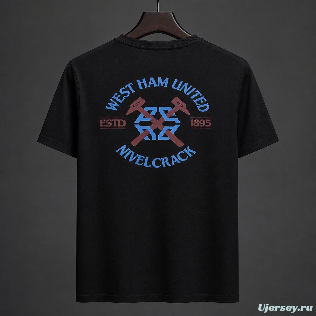 26/27 West Ham United NVLCRK Crest Men's Black Football T-Shirt