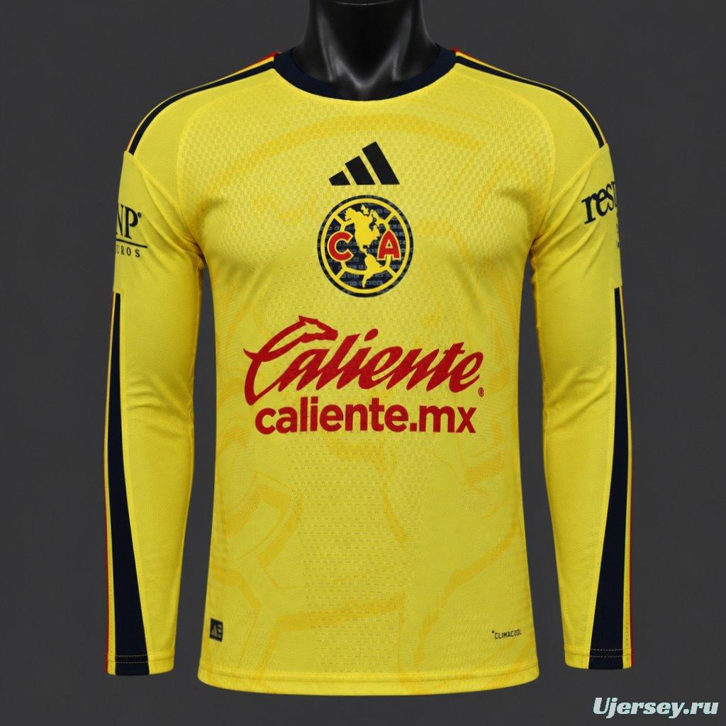 Player Version 26/27 Club America Home Long Sleeve Jersey