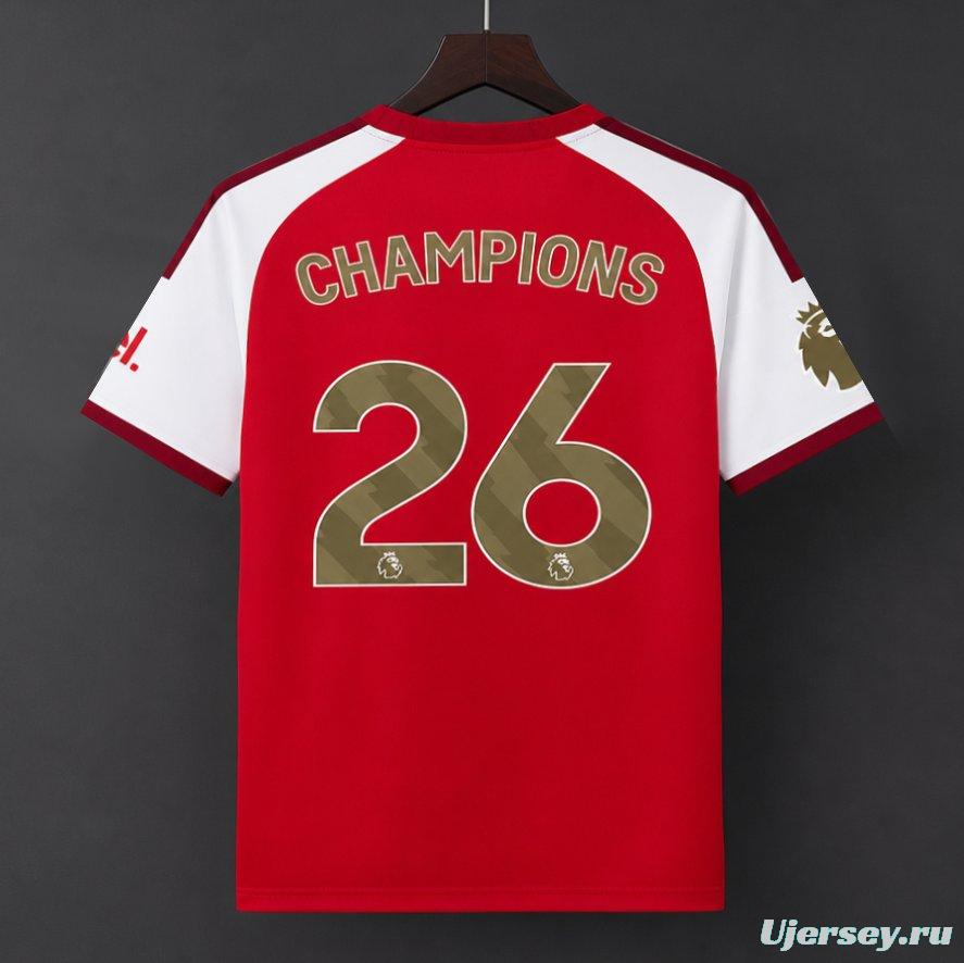 26/27 Arsenal Home Jersey With Champions Printing