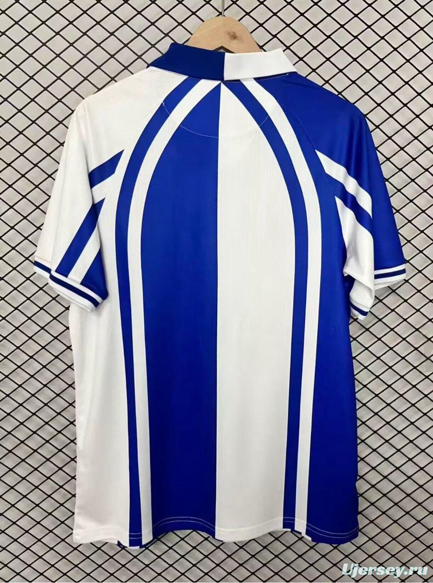 Retro  Deportivo La Coruña Blue & White Stripe Home Jersey