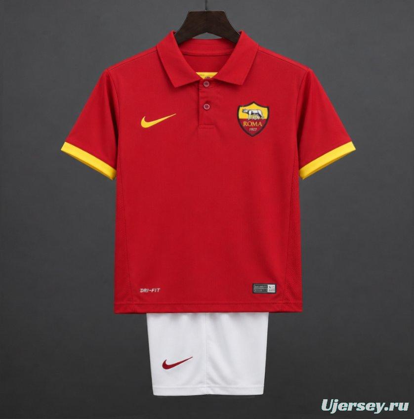 Retro Kids 14/15 AS Roma Maroon Home Jersey