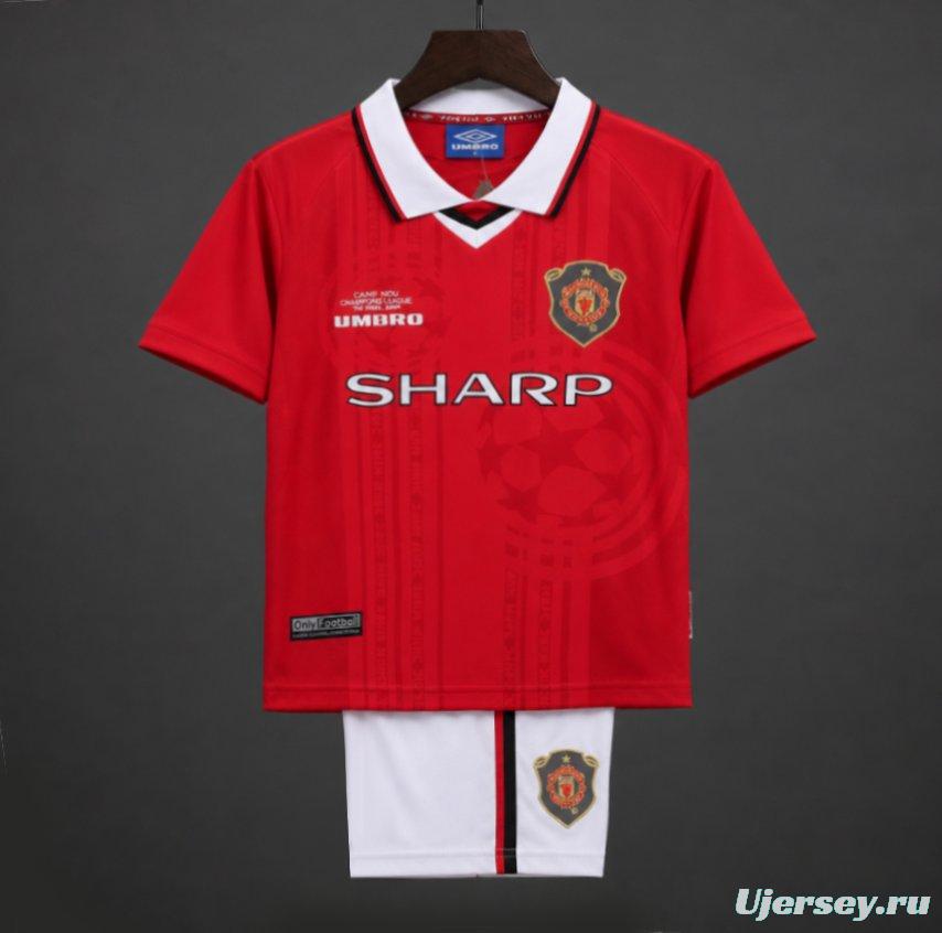 Retro Kids 99/00 Manchester United Home Jersey