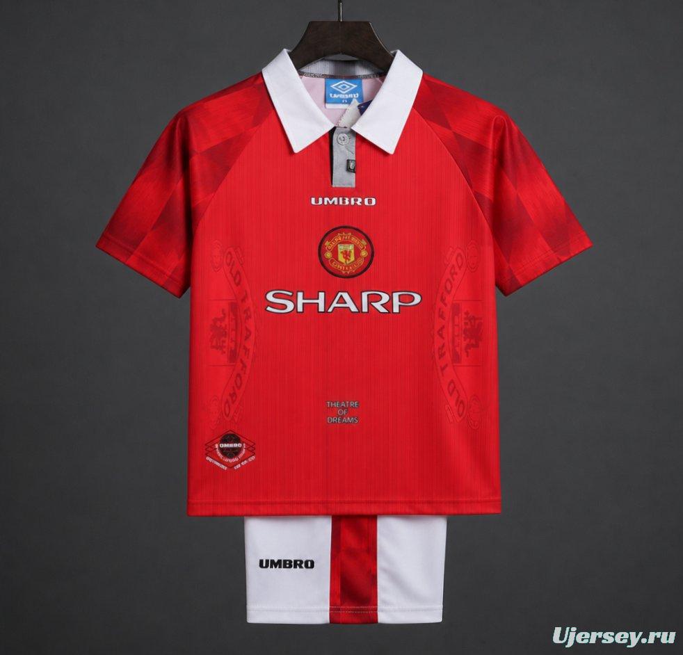 Retro Kids  96/97 Manchester United Home Jersey