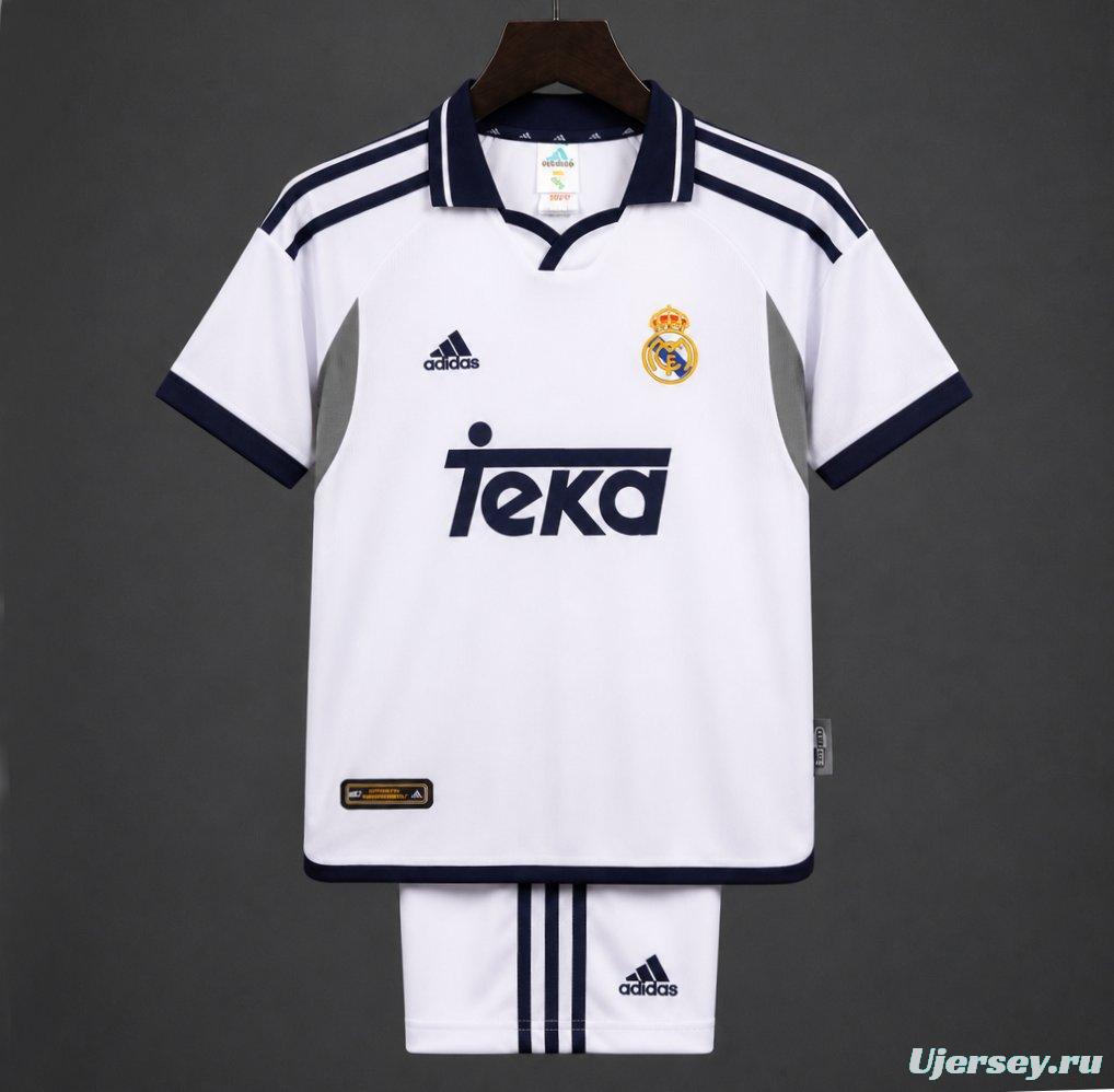 Retro Kids 00/01 Real Madrid Home Jersey