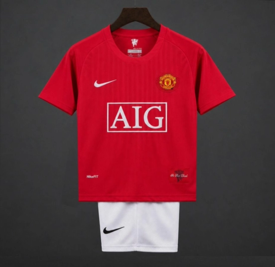 Retro Kids 07/08 Manchester United Home Jersey