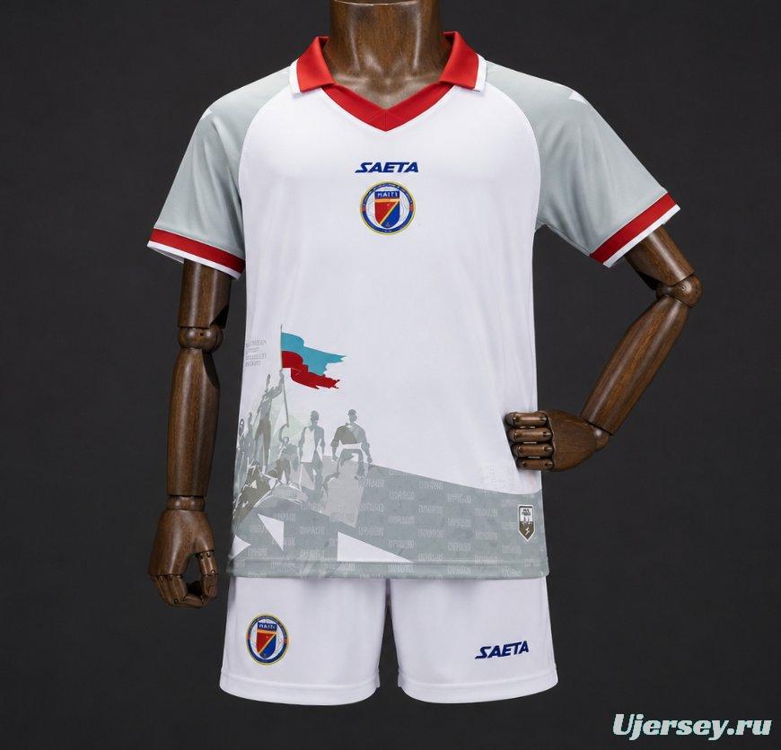 2026 Kids Haiti World Cup Third White Jersey