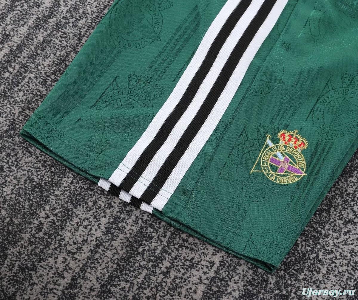 Retro Kids 99/00 Deportivo de La Coruna Away Green Jersey