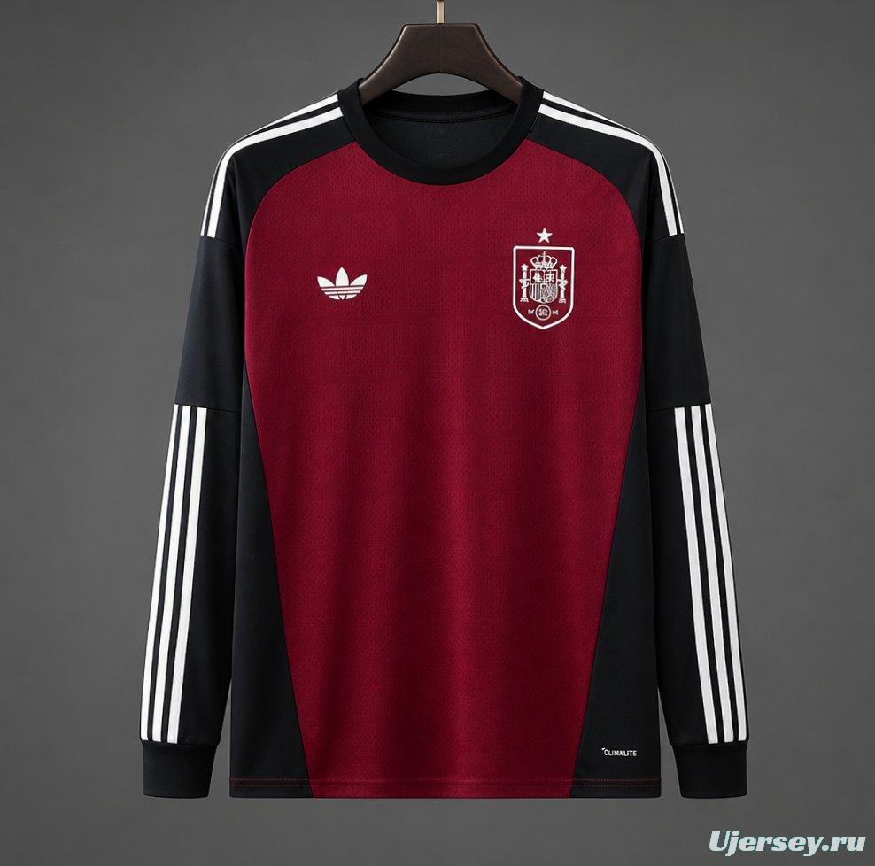 2026 Spain World Cup Goalkeeper Red Long Sleeve Jersey