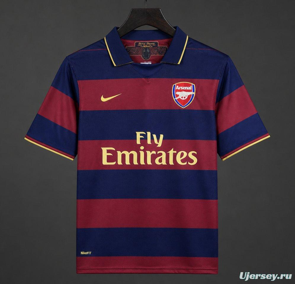 Retro 07/08 Arsenal Third Dark Blue/Maroon Jersey