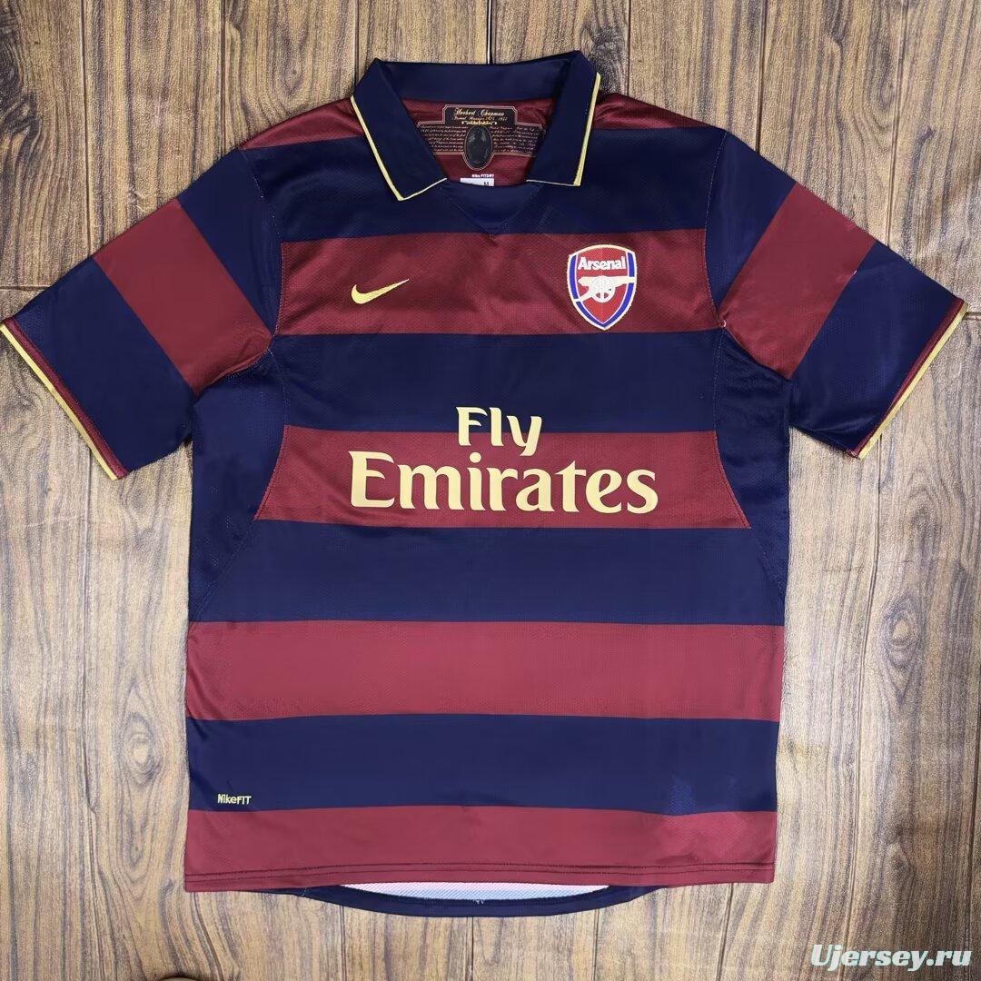 Retro 07/08 Arsenal Third Dark Blue/Maroon Jersey