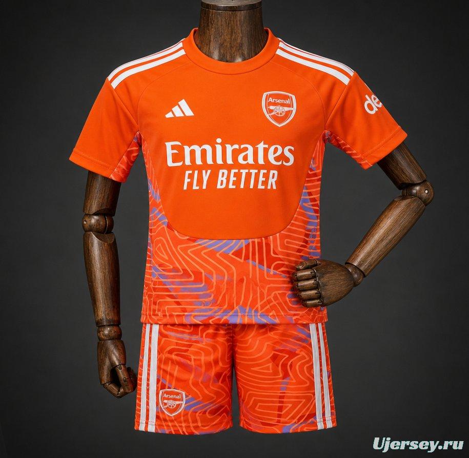 26/27 Kids Arsenal Goalkeeper Orange Jersey