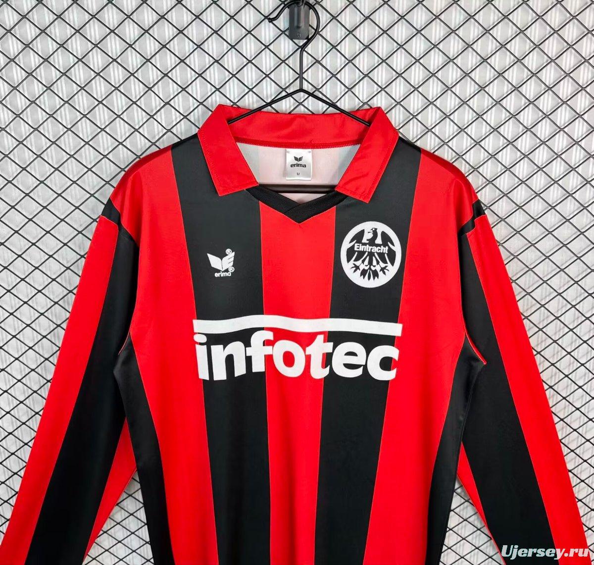 Retro 88/89 Eintracht Frankfurt Home Long Sleeve Jersey