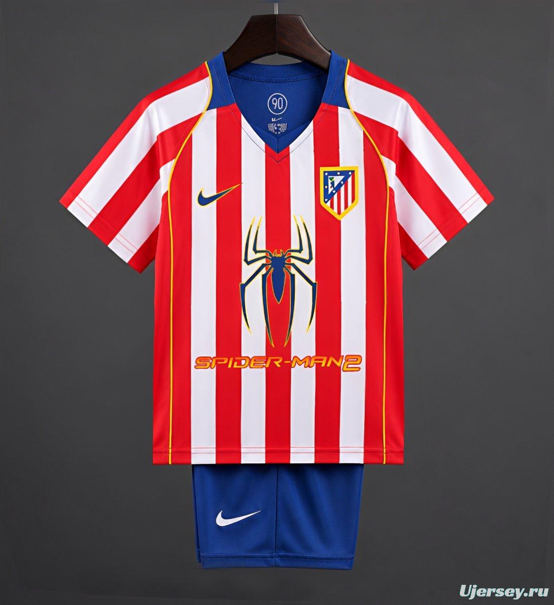 Retro Kids 04/05 Atletico Madrid Home Jersey