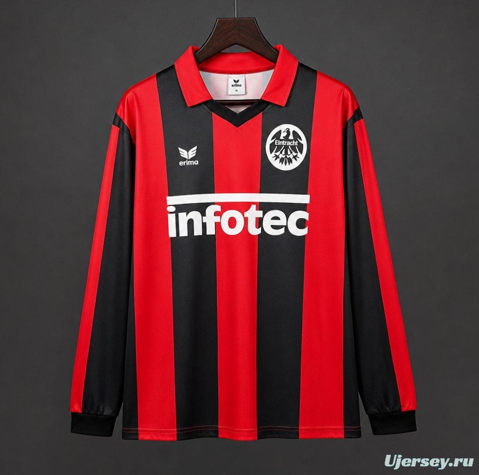 Retro 88/89 Eintracht Frankfurt Home Long Sleeve Jersey