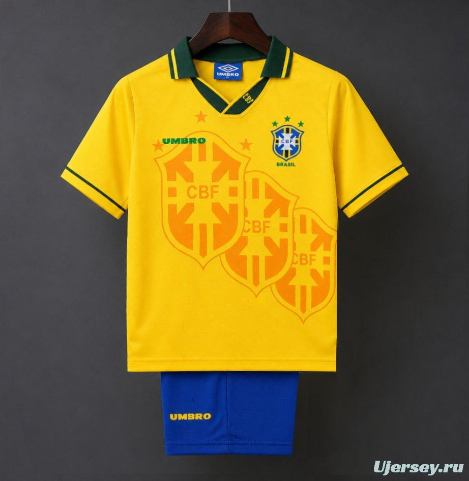 Retro Kids 1994 Brazil Home Jersey