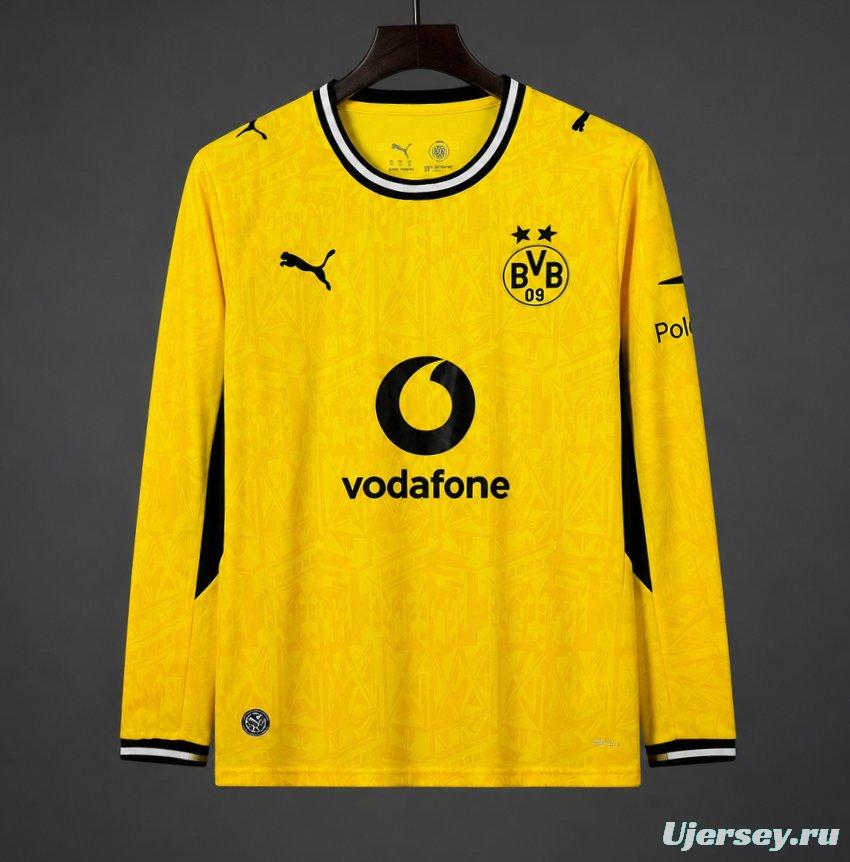 26/27 Borussia Dortmund Yellow with Black Sleeves Long Sleeve Home Jersey