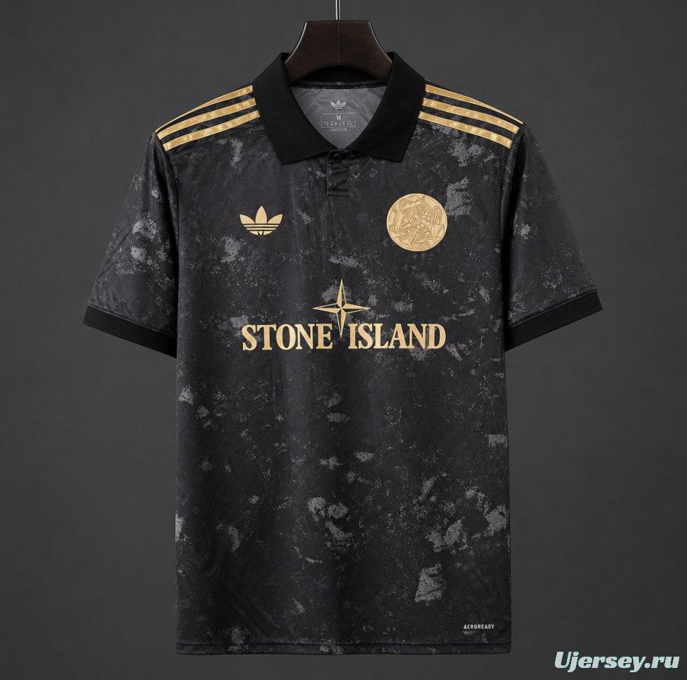 26/27  Ajax x Stone Island Concept Black Jersey
